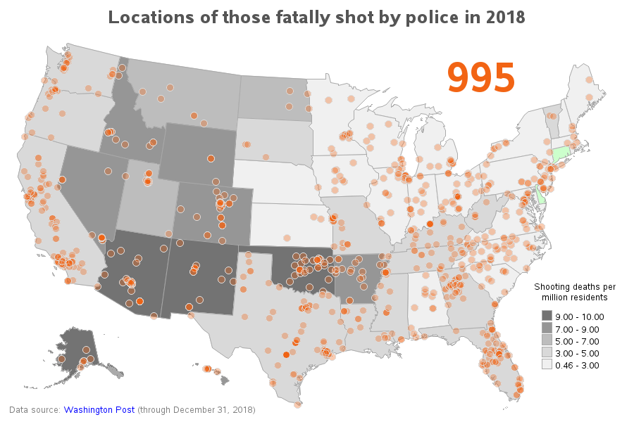 Us Police Shootings Map 2018