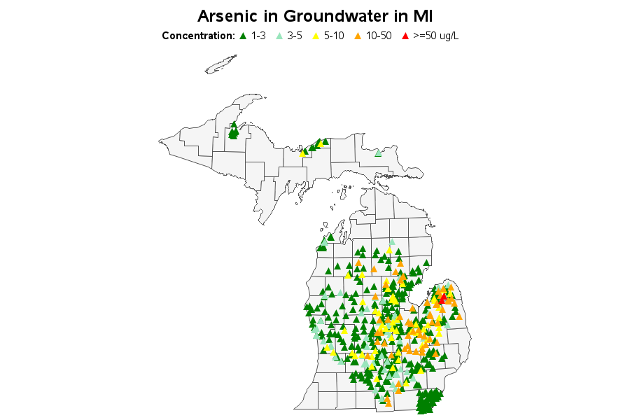 Arsenic in Groundwater in MI