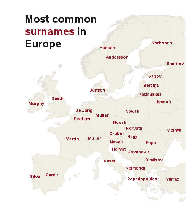 C most common. European names. Popular American surnames. Most common. Корхонен фамилия Страна.